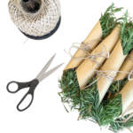 Grey Brown Circle Floral Initial Wedding Logo (4)